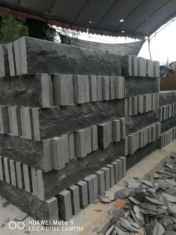China Zhanjiang Mushroom Black Basalt Wall Stone with Hole Cladding Wall Panel.jpg