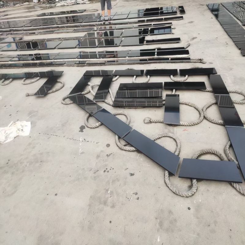 polished black granite