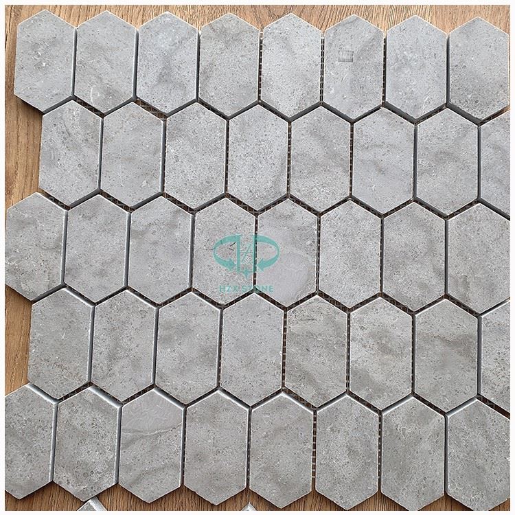 Cinderella Grey Marble Long Hexagon Mosaic Tiles.jpg