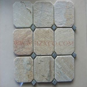 Beige kleur leisteen mozaïek tegel