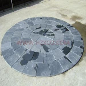 Blauwe leisteen Cirkel Patroon Tegel