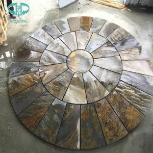 Rusty Slate Circle Pattern Tile