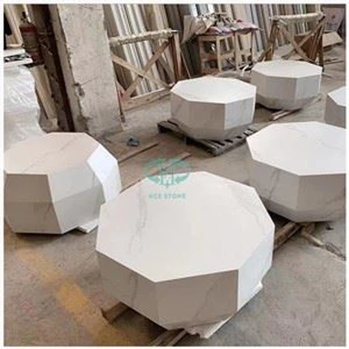 Witte Quartz Bijzettafel