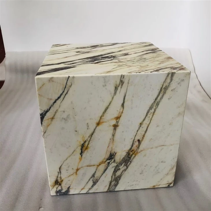 Natural Stone Square Block Marble Cube Table