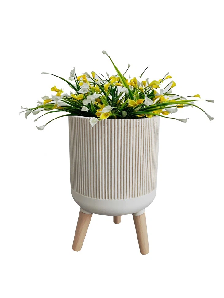 Outdoor Terrazzo Fiber Clay Flower pot